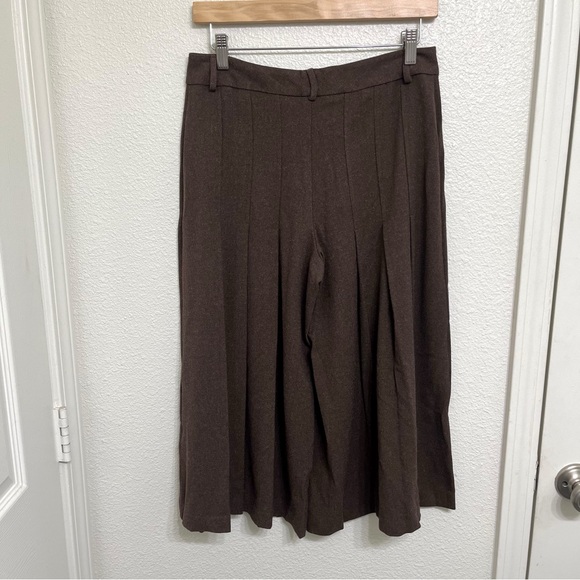 Joseph Ribkoff Brown Pleated Gaucho Pants Vintage Size 8 - Picture 7 of 12